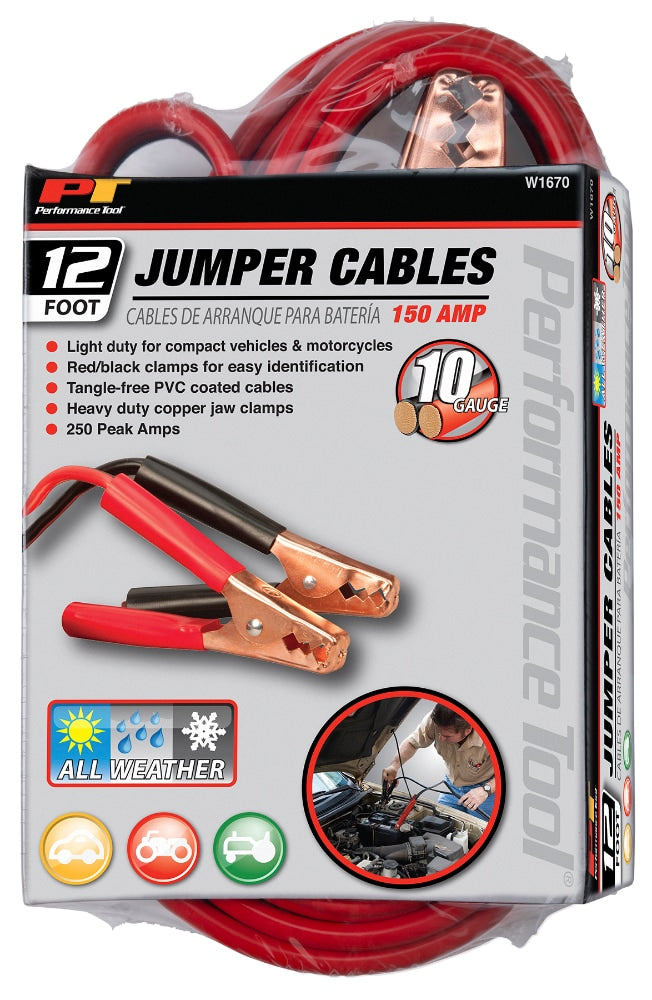 12ft. Performance Tool Jumper Cables All-Weather