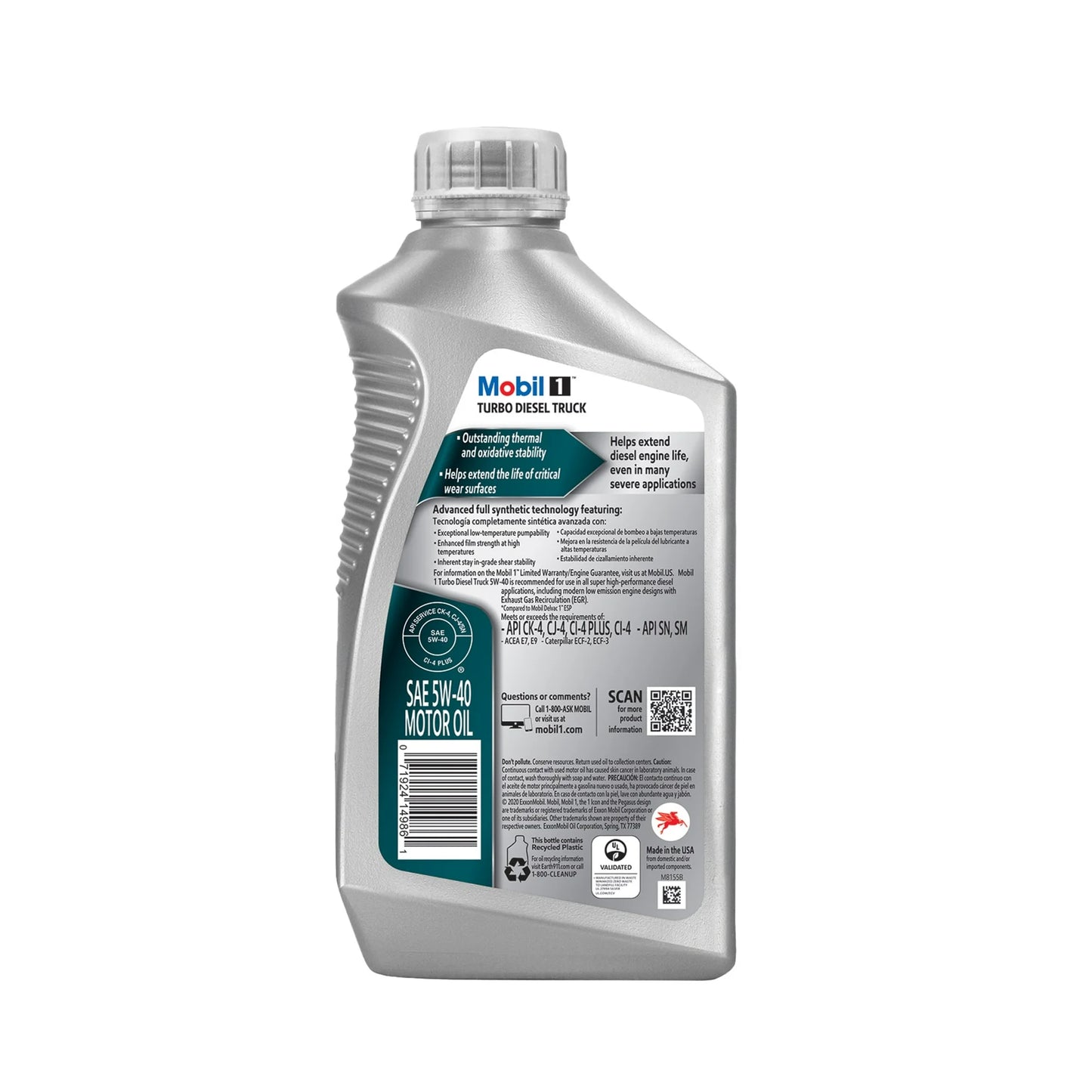 Mobil 1 Truck Diesel 5W-40 1qt.