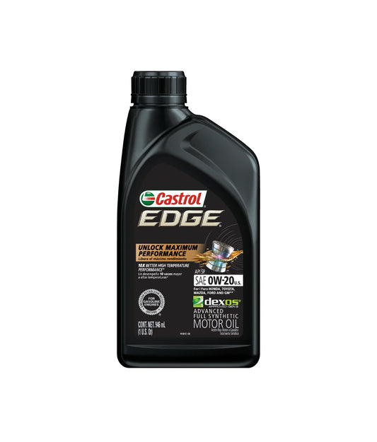 Castrol Edge 0W-20 Full Synthetic Motor Oil 1qt.