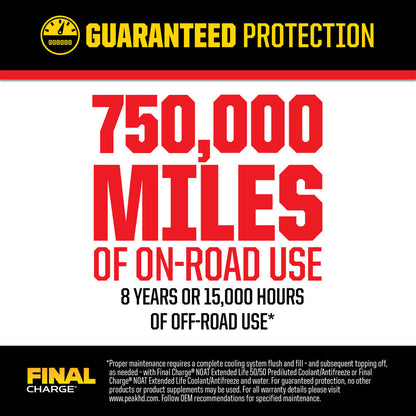 PEAK FINAL CHARGE® NOAT Full Strength Extended Life Antifreeze + Coolant
