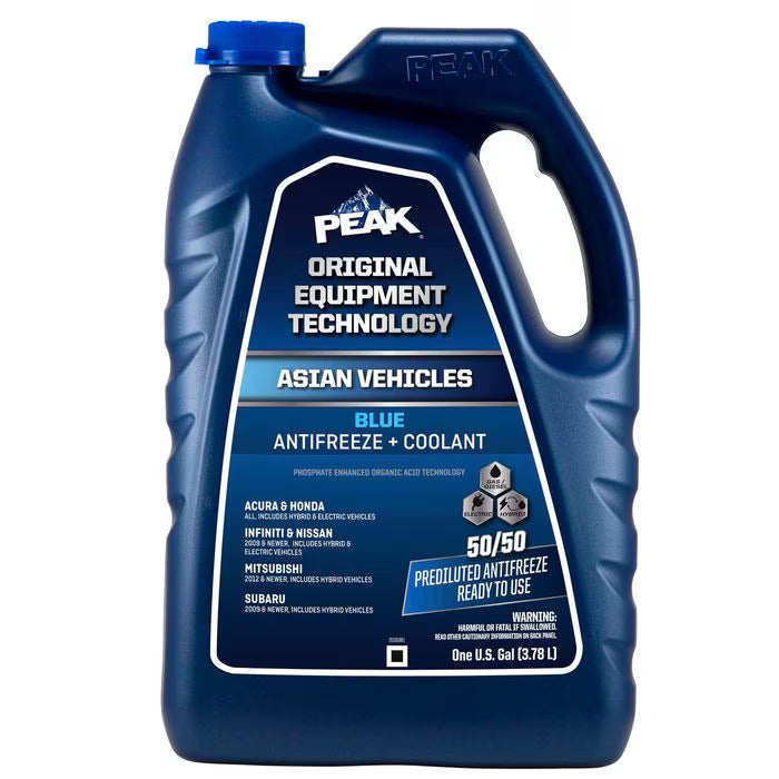 PEAK Asian Vehicles Blue Antifreeze and Coolant Ready-To-Use