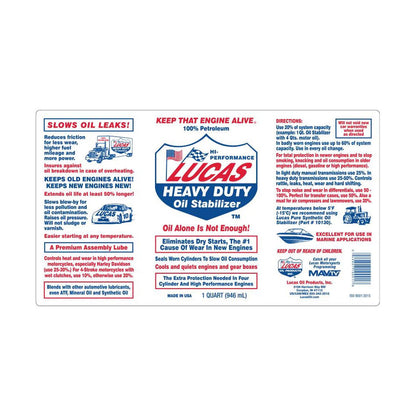 Lucas Oil Heavy Duty Oil Stabilizer 1qt.