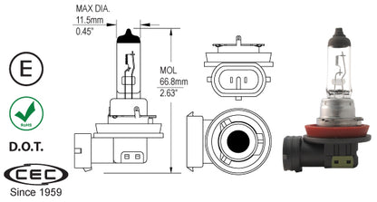 CEC Halogen Lamp H11