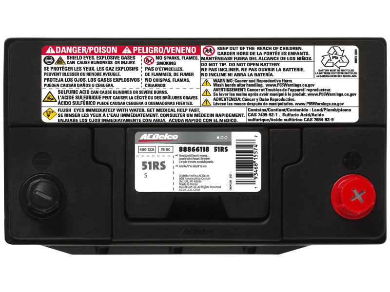 ACDelco Advantage Group Size 51R Battery 51RS