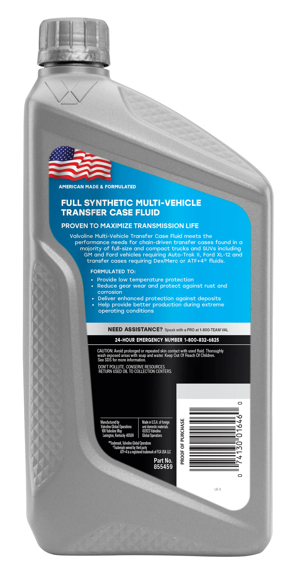 Valvoline Synthetic Transfer Case Fluid 1qt.